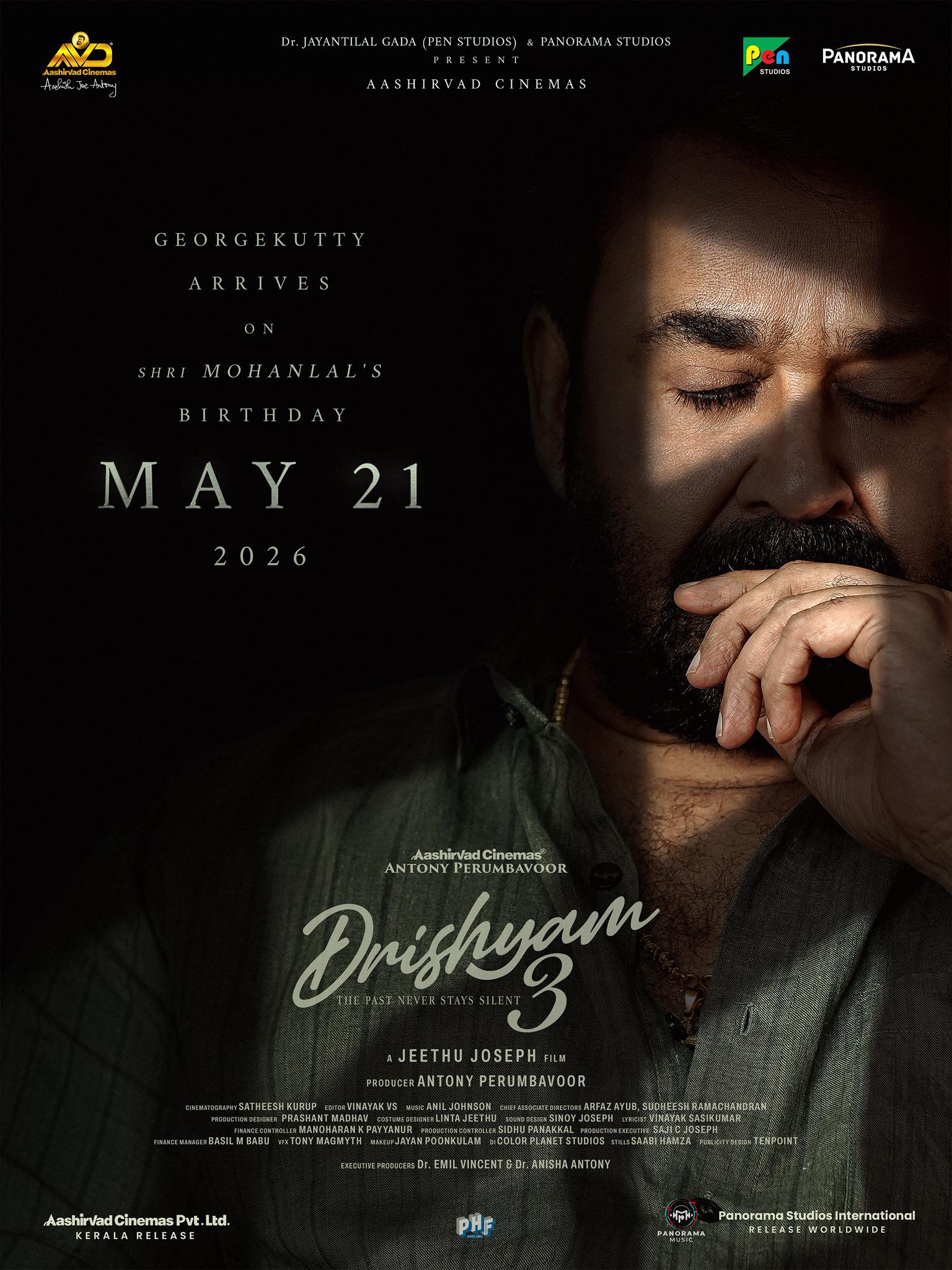 Drishyam 3 Set for Worldwide Release on May 21, 2026