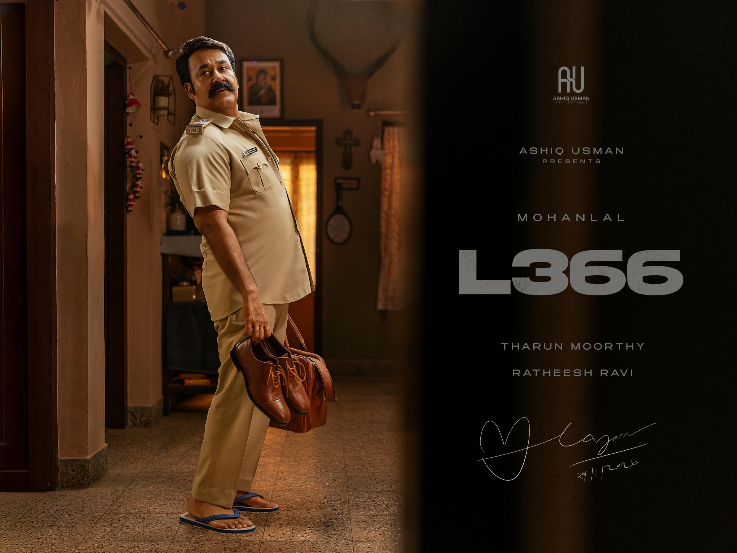 First Look Poster Released for Mohanlal–Tharun Moorthy Film
