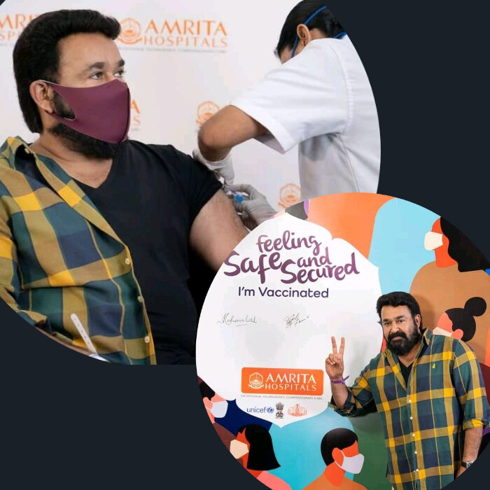 Mohanlal receives COVID-19 Vaccine